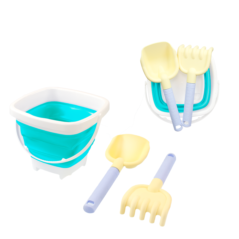 Foldable Bucket With Shovel And Rake